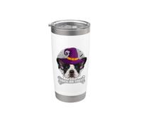 Witch French Bulldog Trick Or Treat Funny Dog Halloween Vaso térmico de acero inoxidable de doble pared
