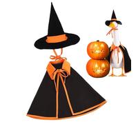 Witch Geese Outfit - Halloween Witch Geese Outfit Clothes - Patio Yard Decoration Garden Gosee Statue Apparel, Outdoor Cement Figurine Dress Costume For Thanksgiving, Autumn Harvest Parties, Festive