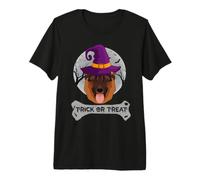 Witch German Shepherd Dog Halloween Funny Trick Or Treat Camiseta Premium