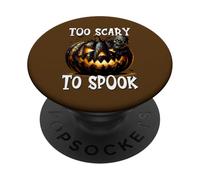 Witch Halloween Skull Pumpkin Face Is Too Scary To Spook PopSockets PopGrip Adhesivo