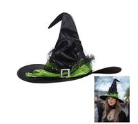 Witch Hat - Halloween wizardHat | Adjustable Fit Witches Hats, Women Costume Accessory for Cosplay Party Decor Carnivals Accessories Outdoor Yard Porch Indoor Masquerade Adult