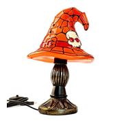 Witch Hat Lamp - Stained Resin Lighting Fixture, Halloween Ambient Desk Illumination | Accent Artistic Mood Light Ornament For Thanksgiving Holiday Birthday Party Office Car Interior Decoration Use