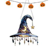 Witch Hat Ornaments, Halloween Tree Decorations, 7.87x7.86x0.08in 2D Acrylic, Lightweight & Reusable, Spooky Witch Hats for Party Decor, Indoor Use, Bedroom, Door, Patio, Garden, Fireplace, Yard