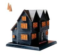 Witch House Incense Burner, Halloween Decorations Indoor, Haunted Mansion Incense Holder, Vintage Ornament for Home Kitchen Room Table Decor (Incense Burner)