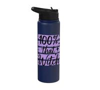 Witch Humor 100% That Witch Funny Saying Stainless Steel Insulated Water Bottle