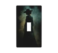 Witch in The Dark - Cubierta decorativa para interruptor de luz, 1 interruptor, placa de pared para cocina, granja, dormitorio, baño, decoración artística