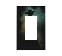 Witch in The Dark - Placa de pared para interruptor de luz, cubierta de placa frontal, 1 banda, decoración de receptáculo para el hogar, cocina, habitación, baño