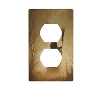 Witch in The Foggy Woods Dark Fantasy - Cubierta decorativa para interruptor de luz, placa de pared para cocina, baño, tamaño 7 x 11,4 cm