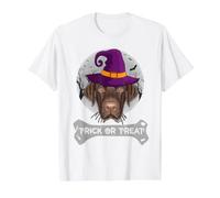 Witch Labrador Retriever Trick Or Treat Funny Dog Halloween Camiseta gráfica económica