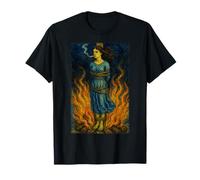 Witch Lighting Cigarette with Flames Occult Unholy Funny Camiseta