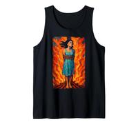 Witch Lighting Cigarette with Flames Occult Unholy Funny Camiseta sin Mangas