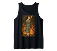 Witch Lighting Cigarette with Flames Occult Unholy Funny Camiseta sin Mangas