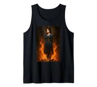Witch Lighting Cigarette with Flames Occult Unholy Funny Camiseta sin Mangas