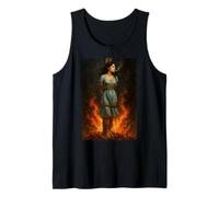 Witch Lighting Cigarette with Flames Occult Unholy Funny Camiseta sin Mangas
