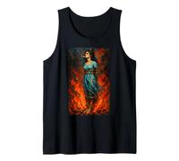 Witch Lighting Cigarette with Flames Occult Unholy Funny Camiseta sin Mangas
