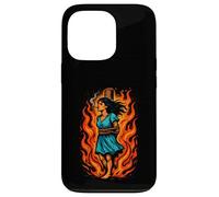 Witch Lighting Cigarette with Flames Occult Unholy Funny Carcasa para iPhone 13 Pro