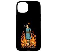 Witch Lighting Cigarette with Flames Occult Unholy Funny Carcasa para iPhone 15 Plus