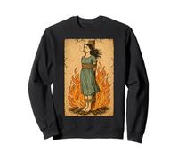 Witch Lighting Cigarette with Flames Occult Unholy Funny Sudadera
