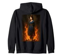 Witch Lighting Cigarette with Flames Occult Unholy Funny Sudadera con Capucha