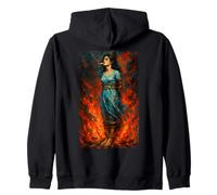Witch Lighting Cigarette with Flames Occult Unholy Funny Sudadera con Capucha