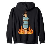Witch Lighting Cigarette with Flames Occult Unholy Funny Sudadera con Capucha