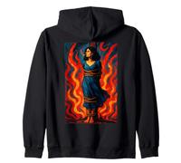 Witch Lighting Cigarette with Flames Occult Unholy Funny Sudadera con Capucha