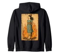 Witch Lighting Cigarette with Flames Occult Unholy Funny Sudadera con Capucha