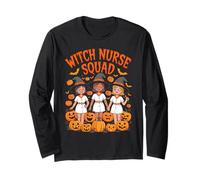 Witch Nurse Squad Funny Nurses Witches Pumpkins Manga Larga