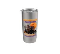 Witch On Wine She A Chesapeake Bay Retriever Halloween Vaso térmico de acero inoxidable de doble pared