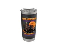 Witch On Wine She Needs A Chihuahua Dog Halloween Costume Vaso térmico de acero inoxidable de doble pared