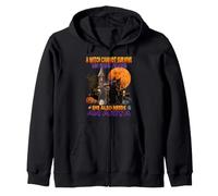 Witch On Wine She Needs An Akita Dog Halloween Costume Sudadera con Capucha