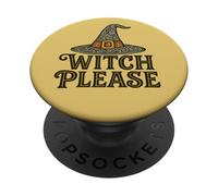Witch Please SASS Witches Hat Funny Halloween Dicho PopSockets PopGrip Adhesivo