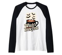 Witch’s Brew First Funny Coffee Witches Halloween Camiseta Manga Raglan