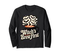 Witch’s Brew First Funny Coffee Witches Halloween Manga Larga