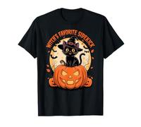 Witch’s Favorite Sidekick Funny Cat Witches Halloween Camiseta