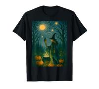 Witch’s Hill at Midnight - Van Gogh Style Halloween Tee Camiseta