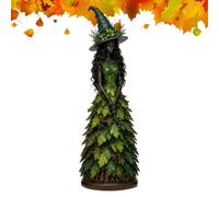 Witch Statue - 15x5.3x4.4cm Resin Sculpture | Halloween Desk Decoration Art