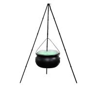 Witch Themed Decor, Festive Halloween Bowl, Outdoor Witch Decor, Decorative Cauldron Stand, Creative Halloween Props, Halloween Party Accessories, Unique Yard Decoration, Trick Or Treat Cauldron, Ench