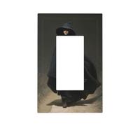 Witch Walking Old Country Road Dark Fantasy Light Switch Wall Plate Cover Single Rocker 1 Gang Decorator Outlet Receptacle Covers for Home Kitchen Room Bathroom Decor
