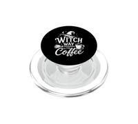 Witch Way to The Coffee Funny Halloween Cafeine Lover PopSockets PopGrip para MagSafe