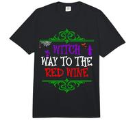 Witch Way To The Red Wine - Bebe Vino para Halloween Divertido Comfort Colors Adult Heavyweight T-Shirt