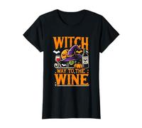 Witch Way To The Wine Disfraz de Halloween Temporada Espeluznante Camiseta