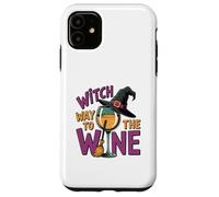Witch Way To The Wine Divertido Juego de Palabras de Halloween Carcasa para iPhone 11