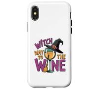 Witch Way To The Wine Divertido Juego de Palabras de Halloween Carcasa para iPhone X/XS