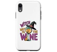 Witch Way To The Wine Divertido Juego de Palabras de Halloween Carcasa para iPhone XR