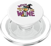 Witch Way To The Wine Divertido Juego de Palabras de Halloween PopSockets PopGrip para MagSafe
