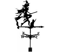 Witch Weathervanes, 55 cm/21.7 Pulgadas Vane del Clima de Bruja de Metal para el Techo, indicador de dirección del Viento Retro del Techo, Escultura al Aire Libre para Decoraciones de jardín de Patio