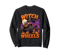 Witch Wheels Halloween Monster Truck Pumpkin Magic Sudadera