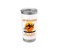 Witch Who Needs Brooms When You Have A Dragon Halloween Vaso térmico de acero inoxidable de doble pared