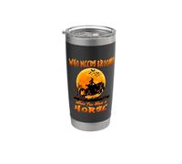 Witch Who Needs Brooms When You Have A Horse Halloween Vaso térmico de acero inoxidable de doble pared